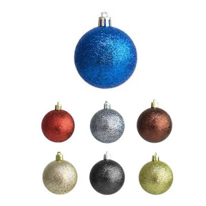 BOLA NAVIDEÑA ESCARCHADA SURTIDA 25CM