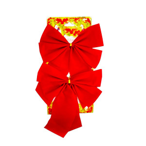 ADORNO MOÑO NAVIDEÑO ROJO X2