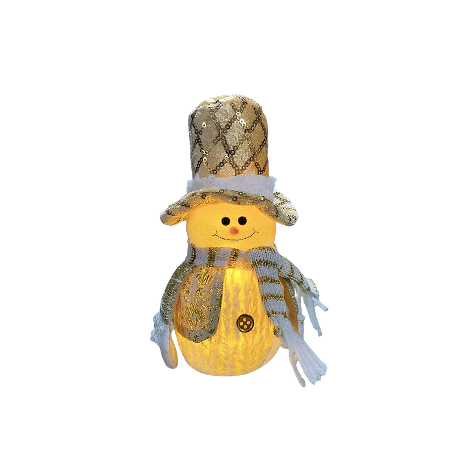 ADORNO MUÑECO DE NIEVE CON LUZ