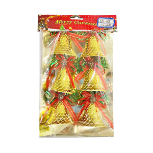 ADORNO CAMPANA NAVIDEÑA X6