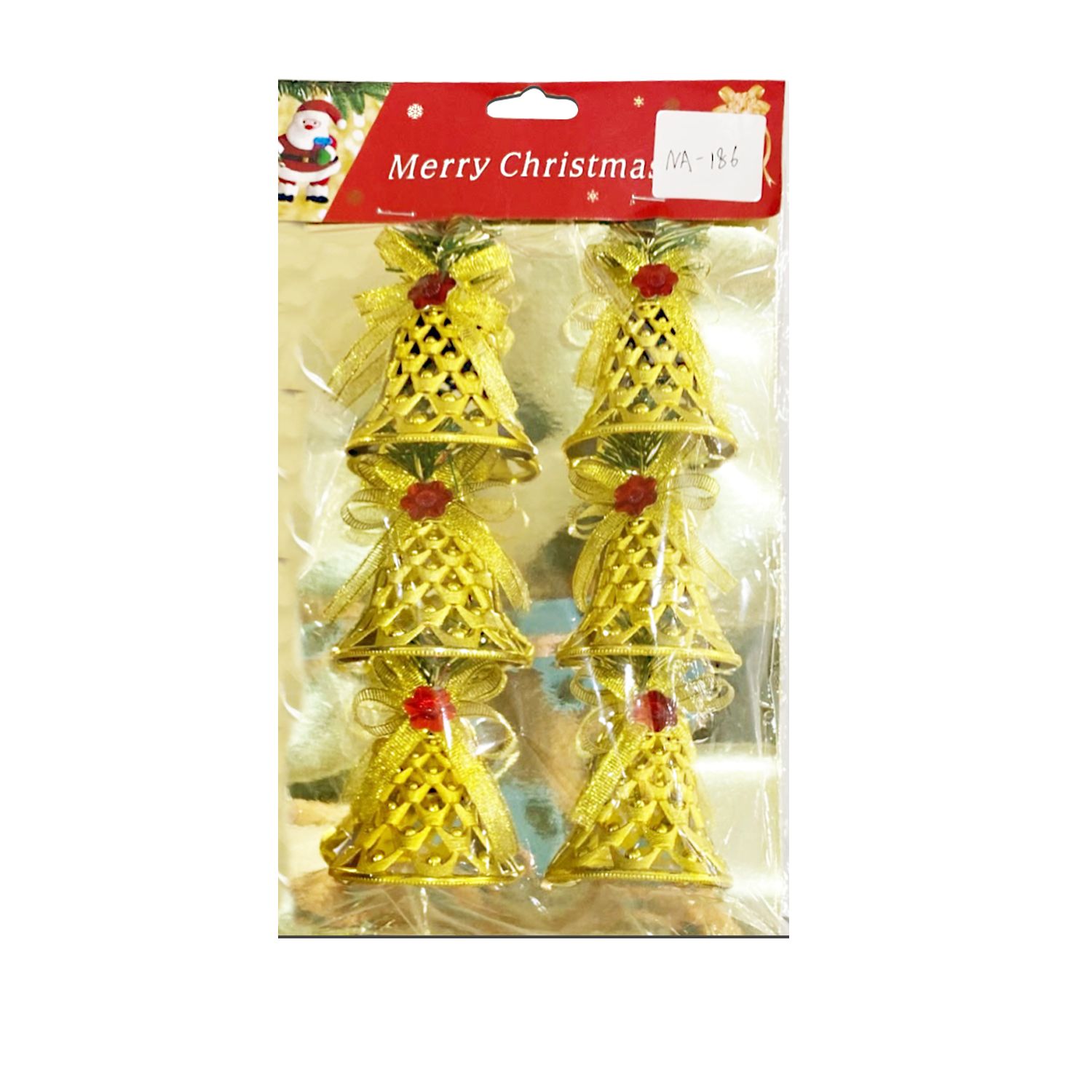 ADORNO CAMPANA NAVIDEÑA X6