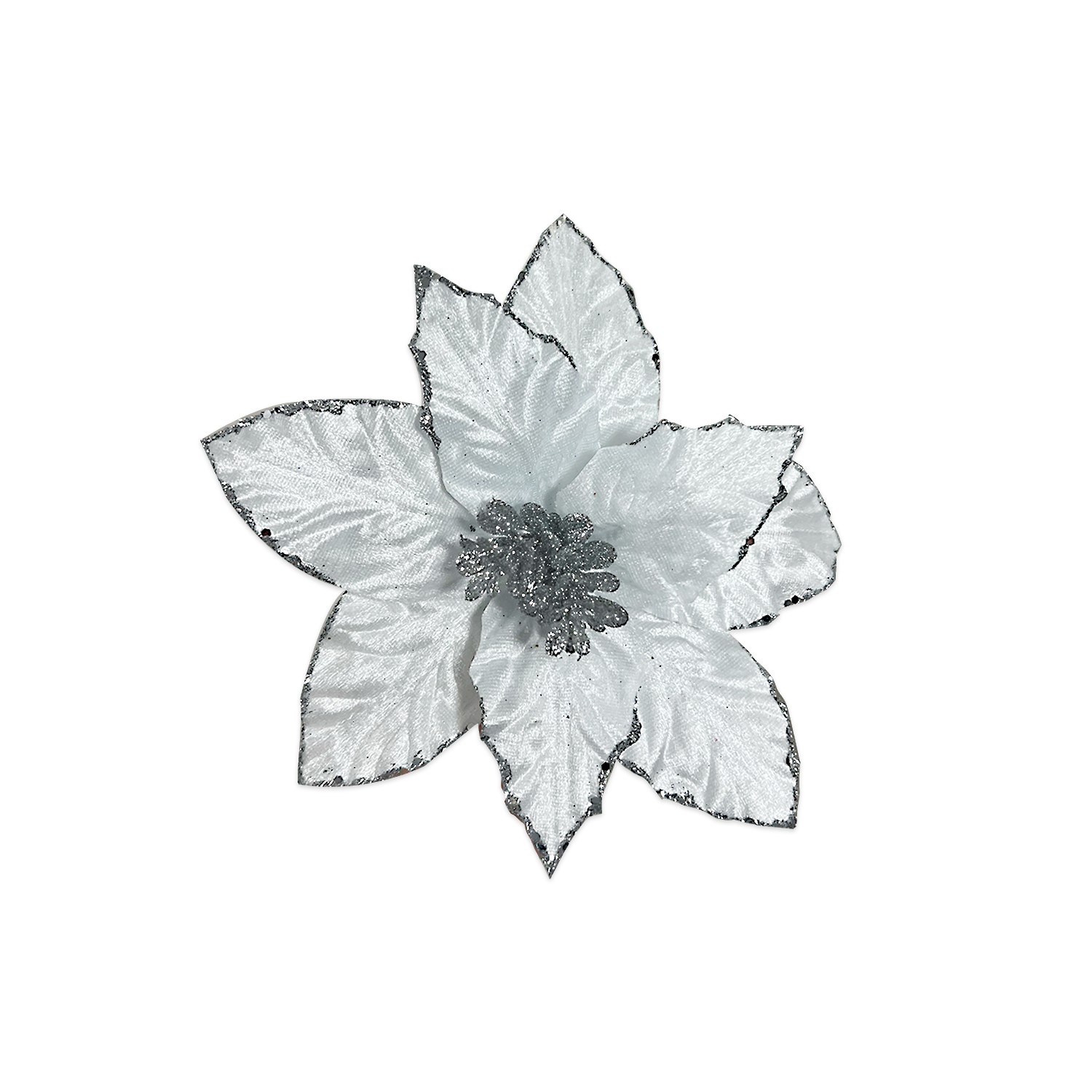 FLOR NAVIDEÑA BLANCA 25CM (BJX120)