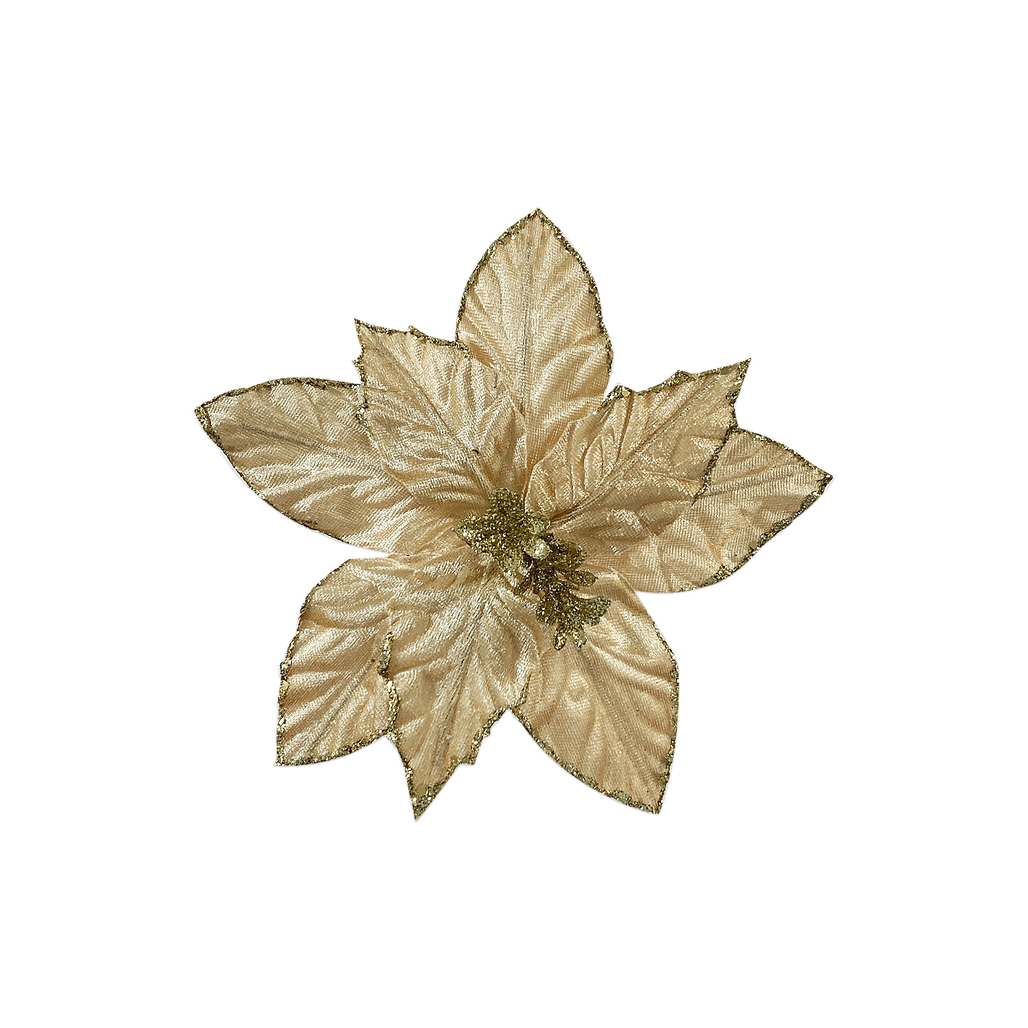FLOR NAVIDEÑA DORADA 25CM (BJX120)