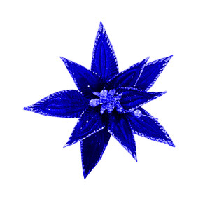FLOR NAVIDEÑA AZUL 35CM (BJX80)