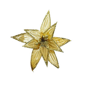 FLOR NAVIDEÑA DORADA 35CM (BJX80)