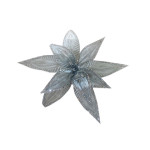 FLOR NAVIDEÑA PLATEADA 35CM (BJX80)