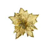 FLOR NAVIDEÑA DORADA 30CM (BJX100)