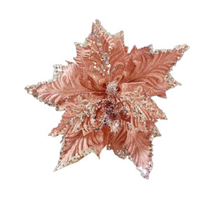 FLOR NAVIDEÑA PALO ROSA 30CM (BJX100)