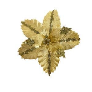 FLOR NAVIDEÑA DORADA (BJX80)