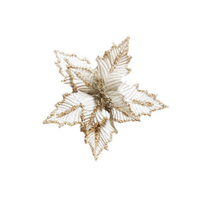 FLOR NAVIDEÑA CHAMPAÑA 33CM (BJX80)