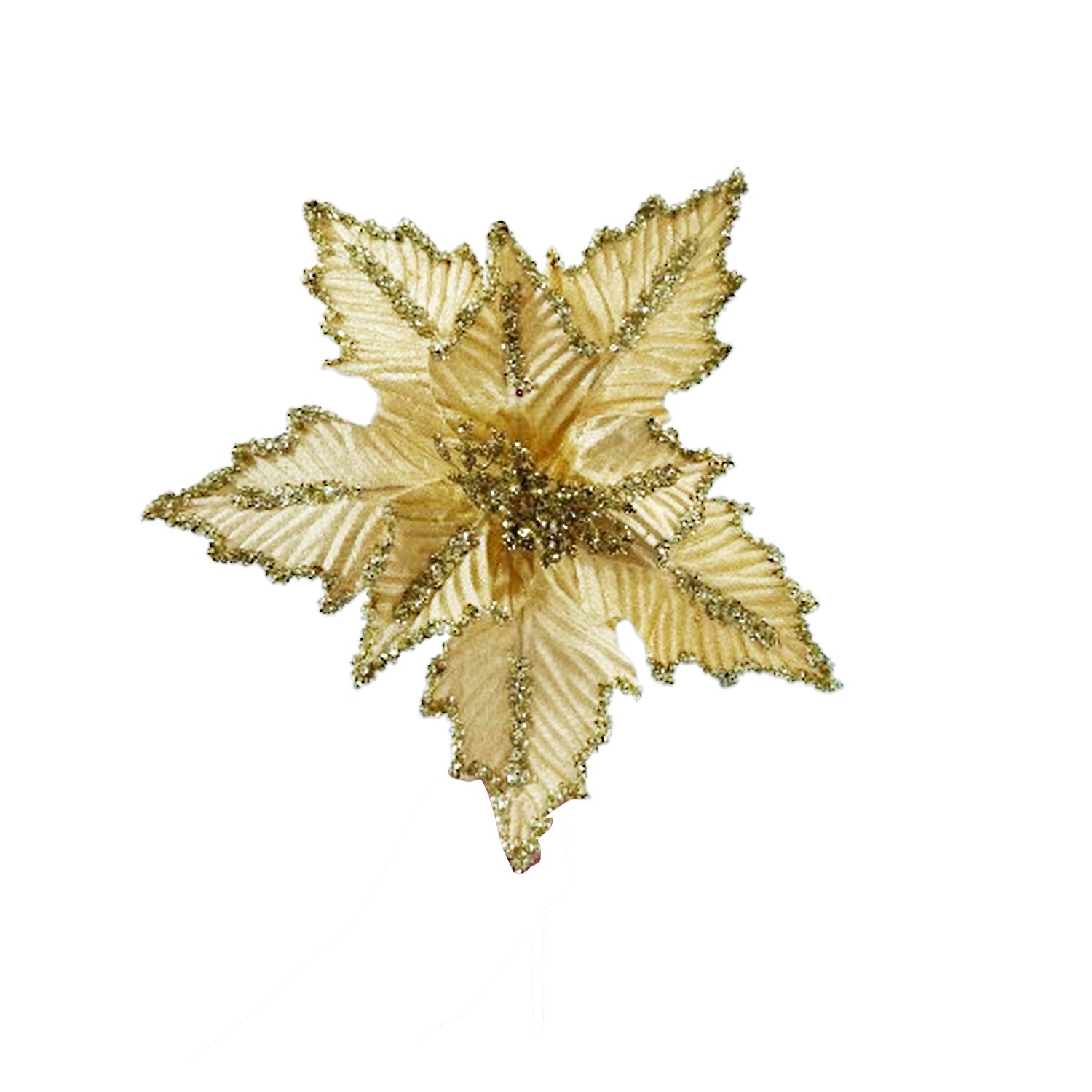 FLOR NAVIDEÑA DORADA 33CM (BJX80)