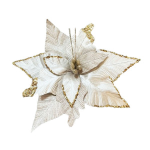 FLOR NAVIDEÑA CHAMPAÑA 55CM (BJX40)