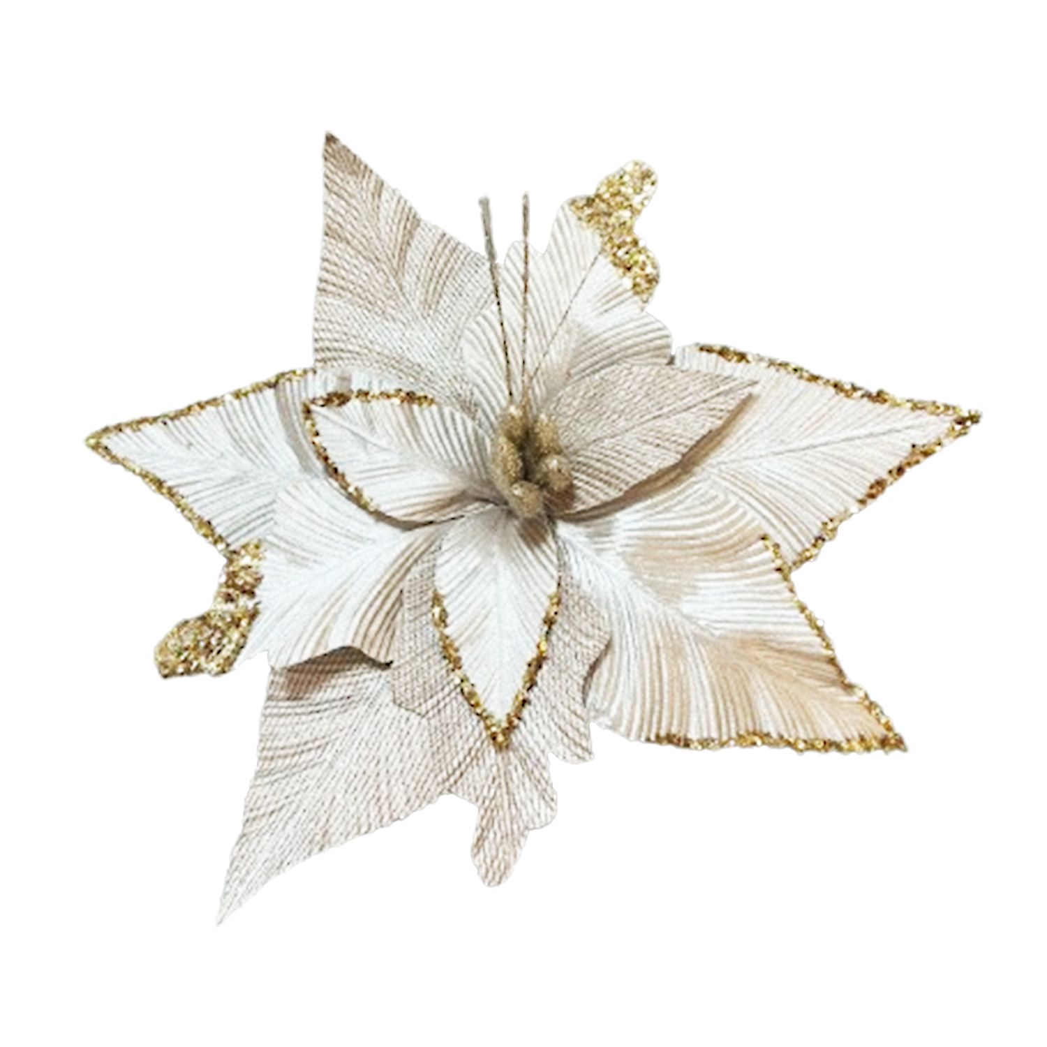 FLOR NAVIDEÑA CHAMPAÑA 55CM (BJX40)