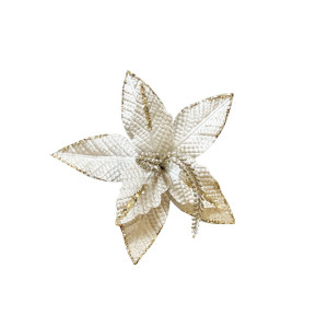 FLOR NAVIDEÑA CHAMPAÑA 31CM (BJX100)