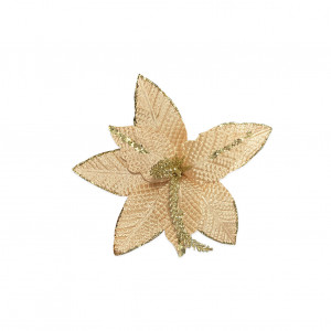 FLOR NAVIDEÑA DORADA 31CM (BJX100)