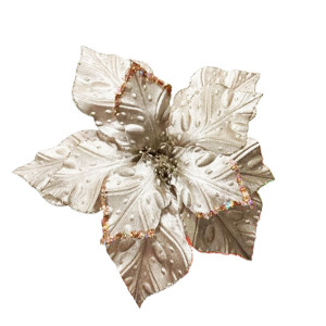 FLOR NAVIDEÑA CHAMPAÑA 37CM (BJX80)