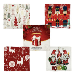 FUNDA NAVIDEÑA PARA ALMOHADA 43*43CM (PQTX12)