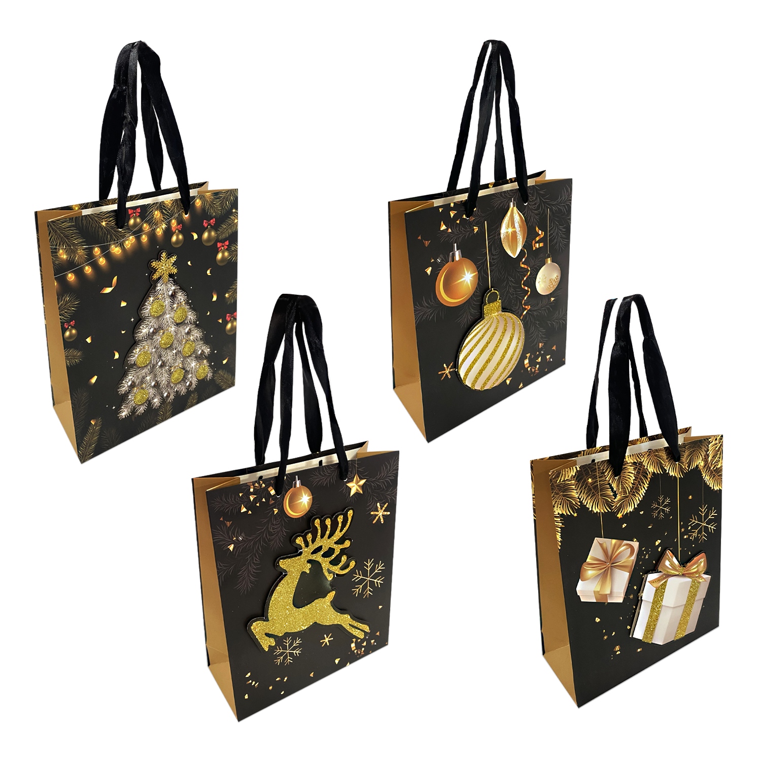 BOLSA DE REGALO NAVIDEÑA (PQTX12)