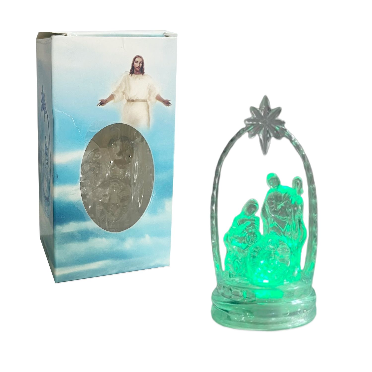 PESEBRE TRANSPARENTE CON LUZ