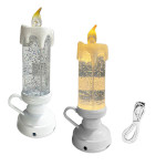 VELA NAVIDEÑA LUZ CALIDA USB Y PILA