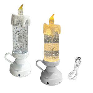 VELA NAVIDEÑA LUZ CALIDA USB Y PILA