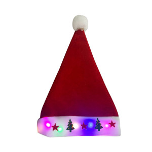 GORRO NAVIDEÑO CON LUZ 36*25CM (PQTX12)