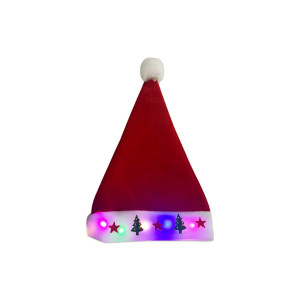 GORRO NAVIDEÑO CON LUZ 40*27CM (PQTX12)