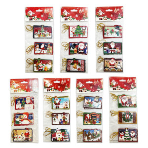 TARJETA NAVIDEÑA DECORATIVA (PQTX12)