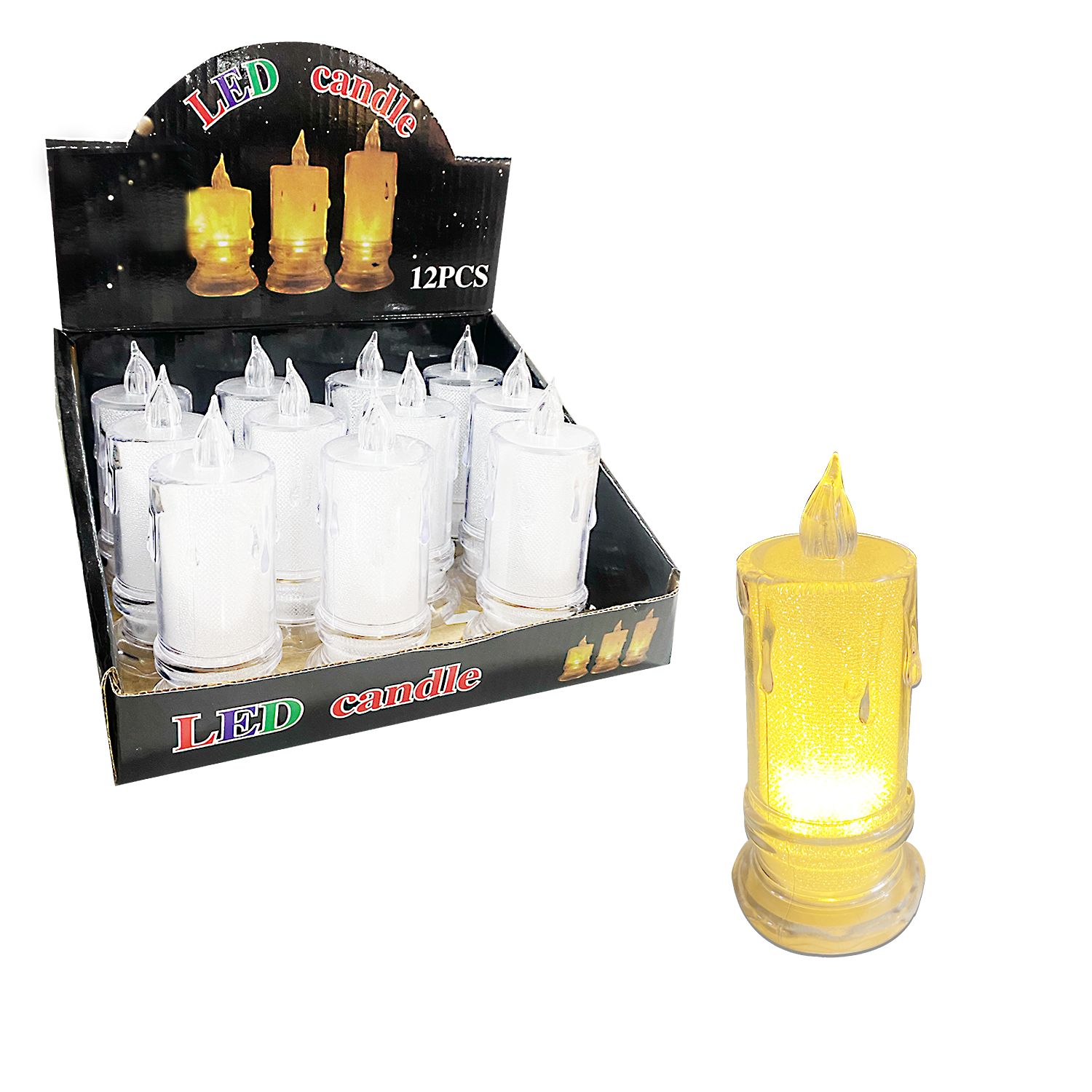 VELA NAVIDEÑA LUZ CALIDA (CJX12)