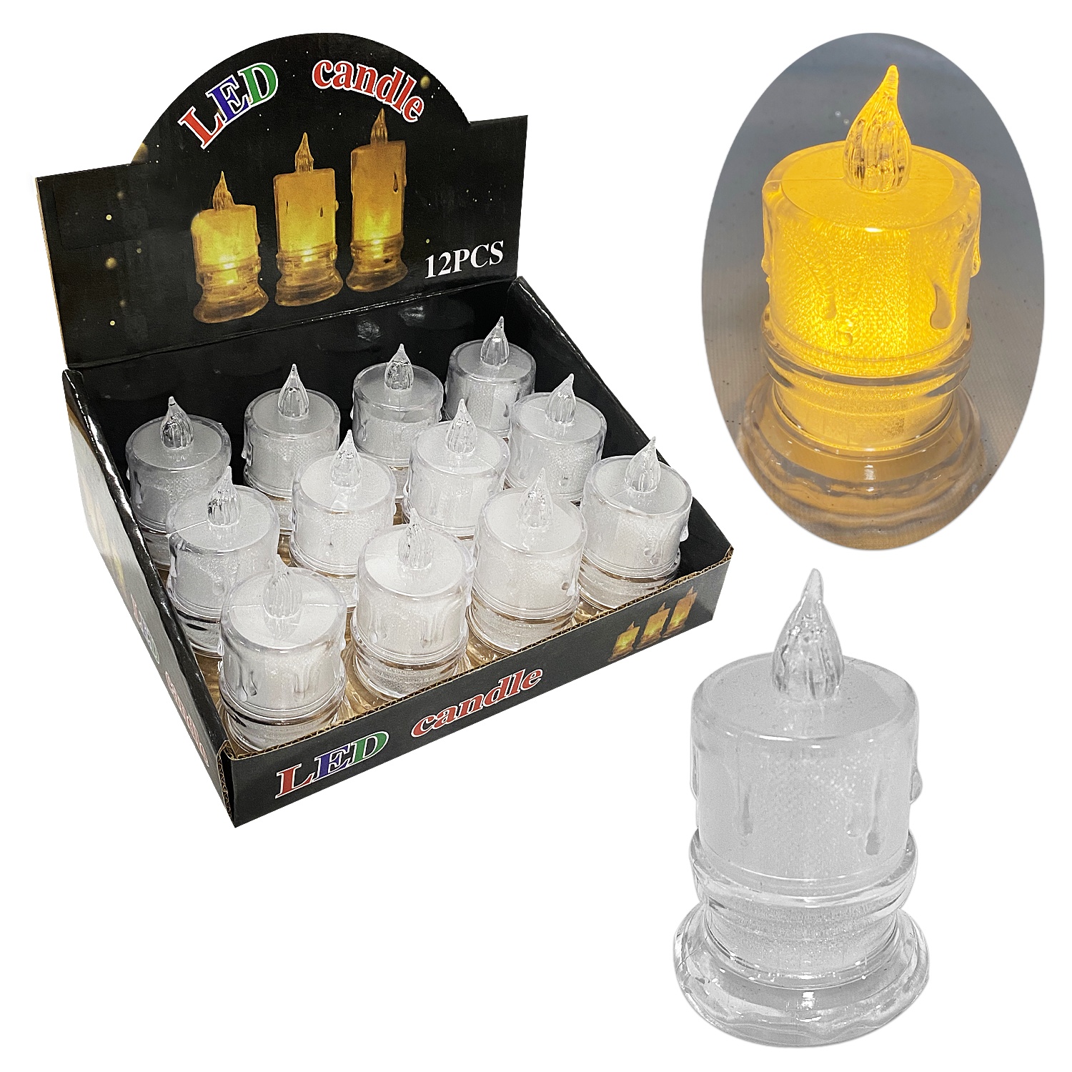 VELA NAVIDEÑA LUZ CALIDA (CJX12)