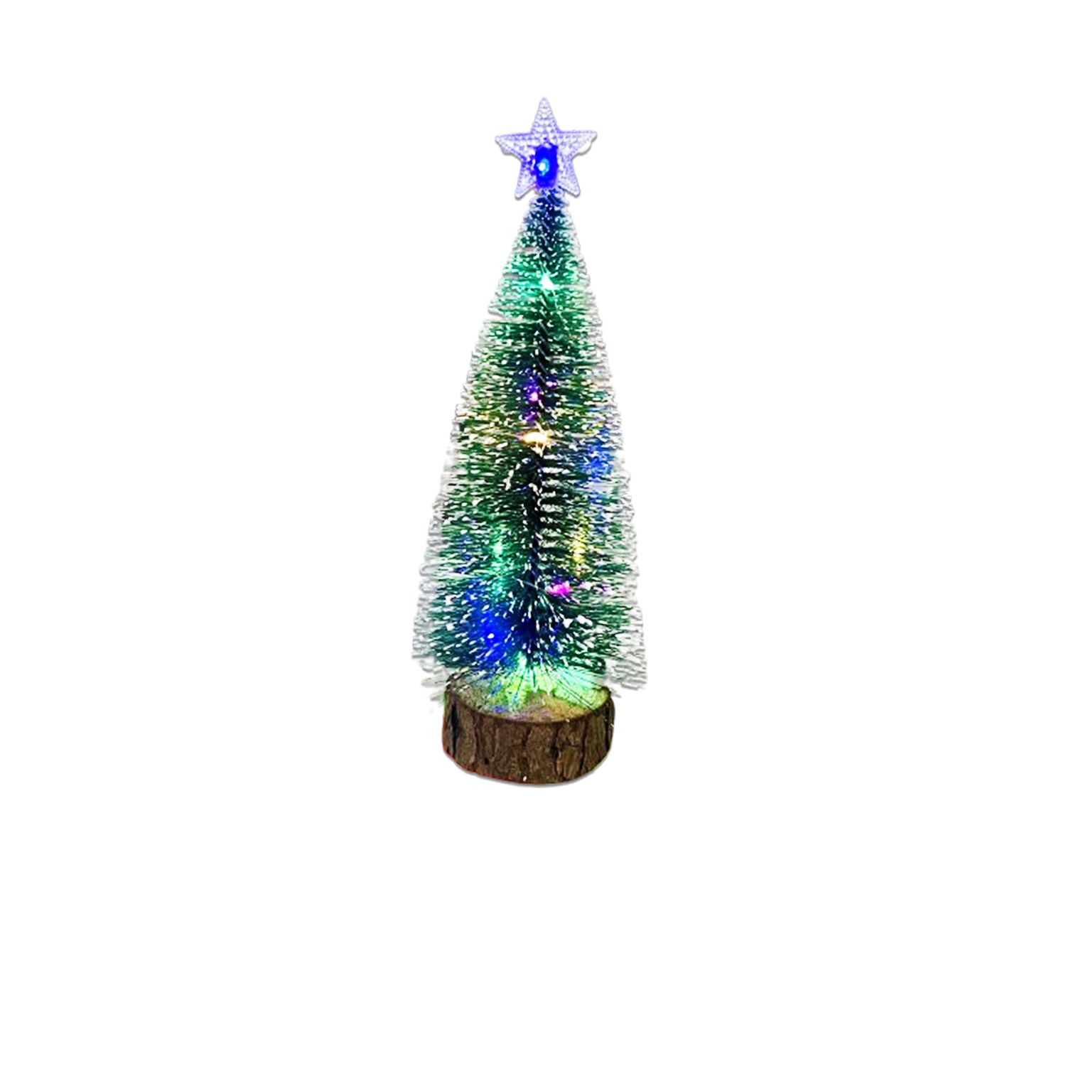 ADORNO ARBOL NAVIDEÑO CON LUZ 15CM