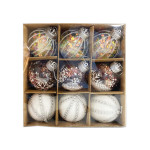 BOLA NAVIDEÑA BLANCA 8CM X9