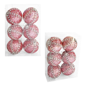 BOLA NAVIDEÑA PALO ROSA 6CM X6