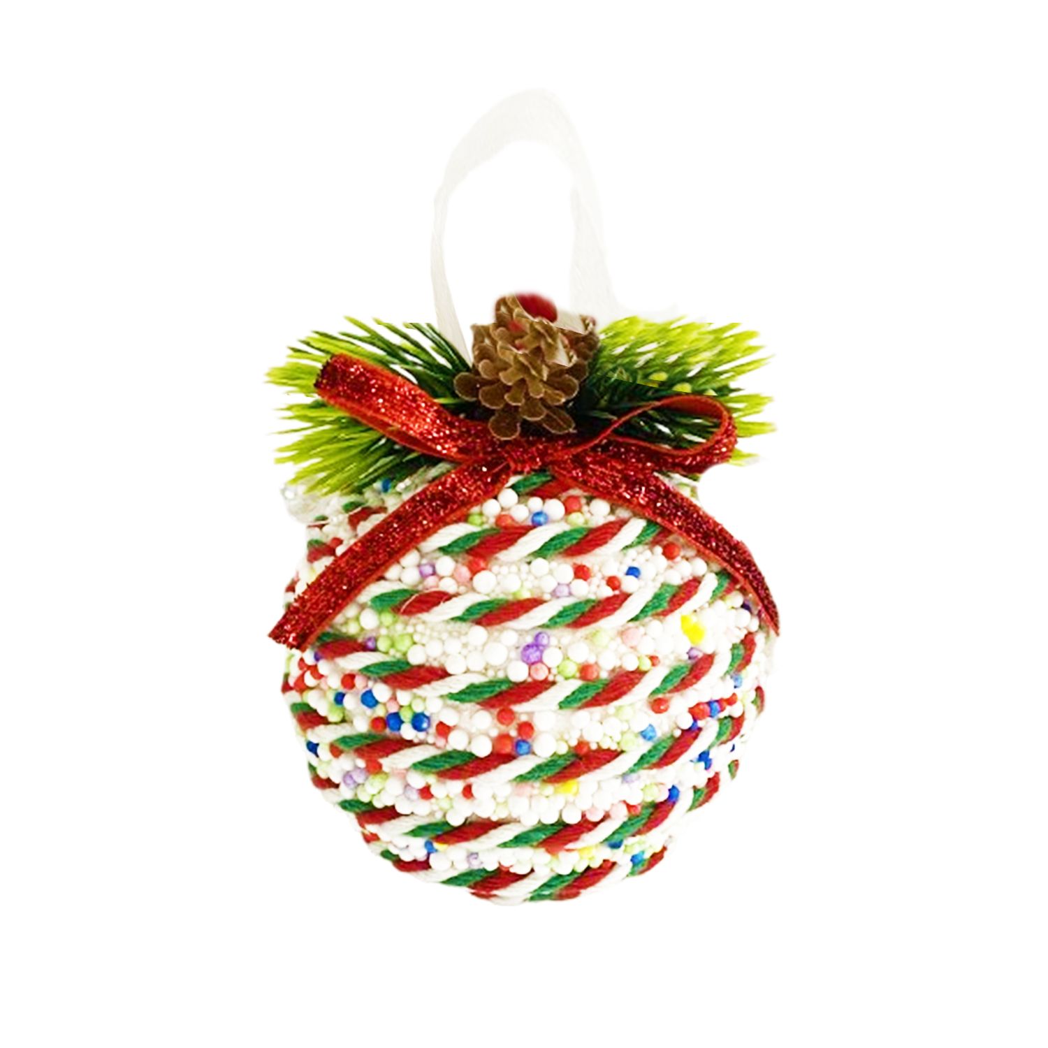 COLGANTE BOLA CANDY NAVIDEÑA