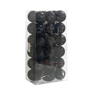 BOLA NAVIDEÑA NEGRA 4CM X36