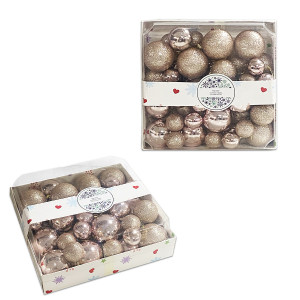 BOLA NAVIDEÑA CHAMPAÑA 3/4/5CM X44