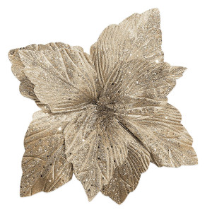 FLOR NAVIDEÑA CHAMPAÑA 40CM (BJX60)