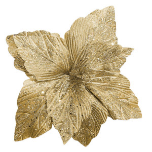 FLOR NAVIDEÑA DORADA 40CM (BJX60)