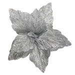 FLOR NAVIDEÑA PLATEADA 40CM (BJX60)