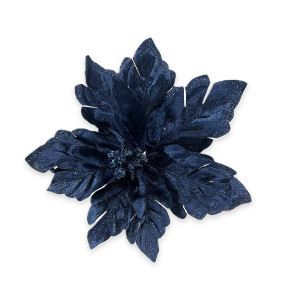 FLOR NAVIDEÑA AZUL TURQUI 33CM (BJX80)