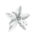 FLOR NAVIDEÑA BLANCA PLATEADA (BJ X 100)