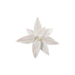 FLOR NAVIDEÑA BLANCA TORNASOL 26CM (BJX100)