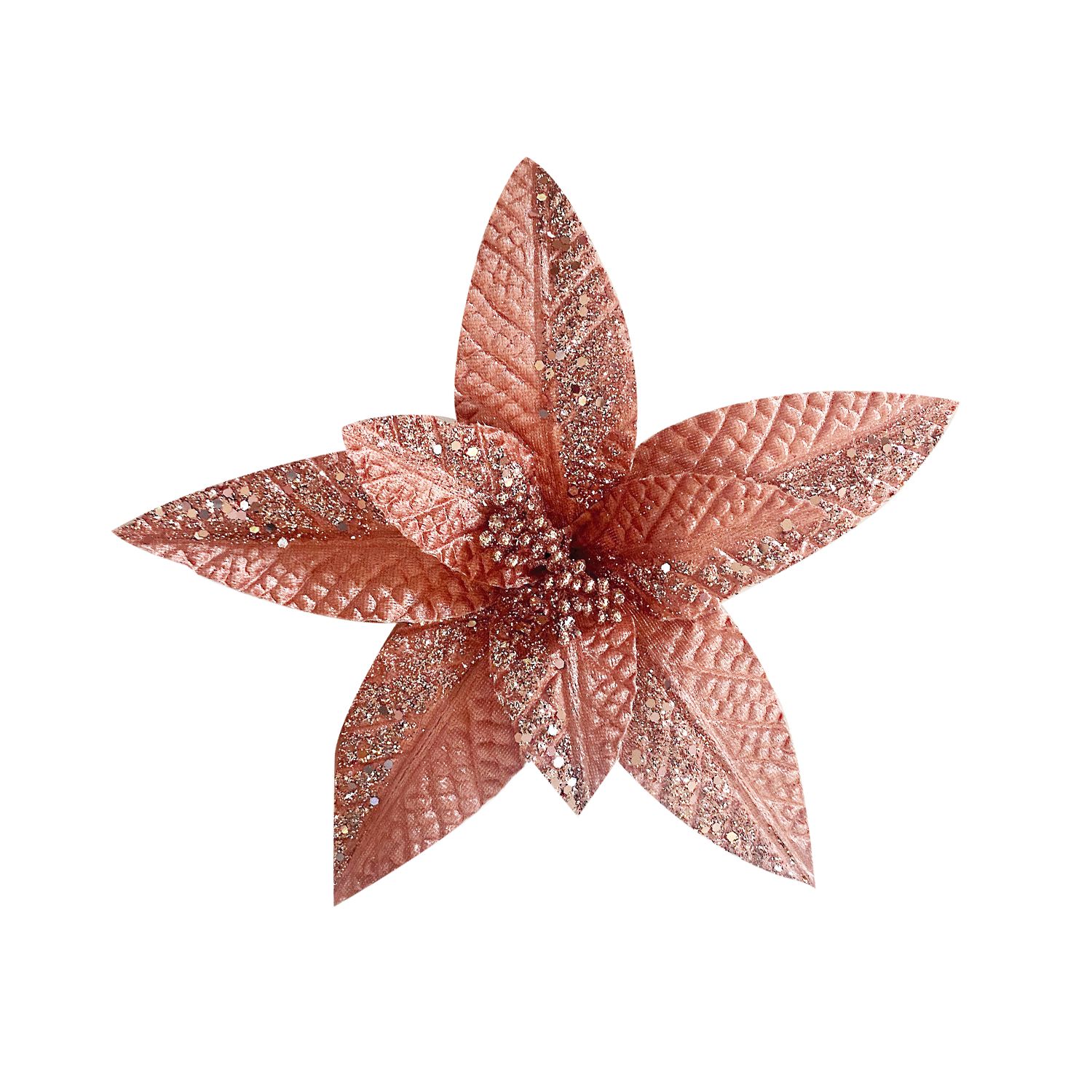 FLOR NAVIDEÑA PALO ROSA 26CM (BJX100)