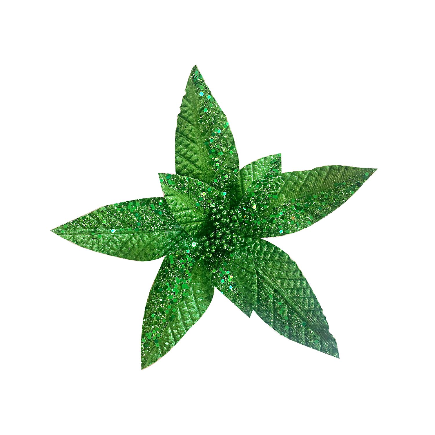 FLOR NAVIDEÑA VERDE 26CM (BJX100)