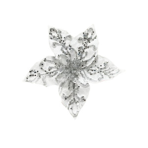 FLOR NAVIDEÑA BLANCA 24CM (BJX120)