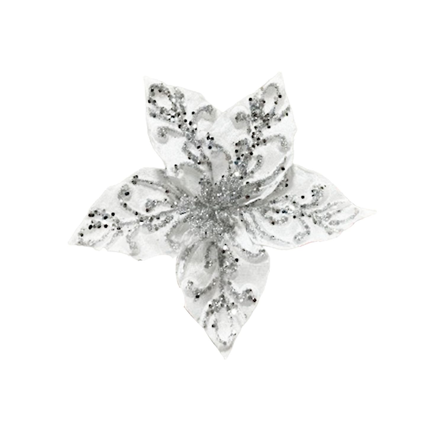 FLOR NAVIDEÑA BLANCA 24CM (BJX120)