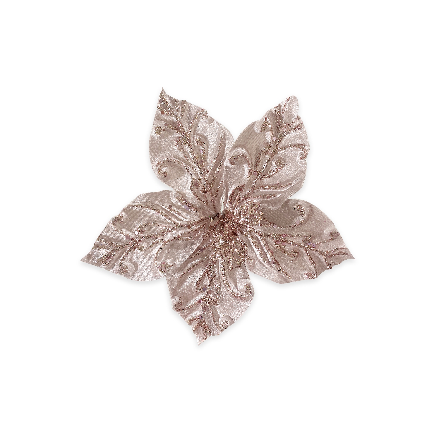 FLOR NAVIDEÑA ROSADO CLARO 24CM (BJX120)