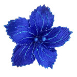 FLOR NAVIDEÑA AZUL 37*32CM (BJX100)