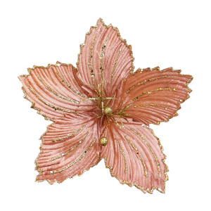 FLOR NAVIDEÑA PALO ROSA 37*32CM (BJX100)