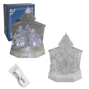 ADORNO PESEBRE LUZ BLANCA